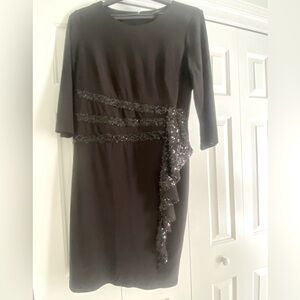 Basic black short formal dress